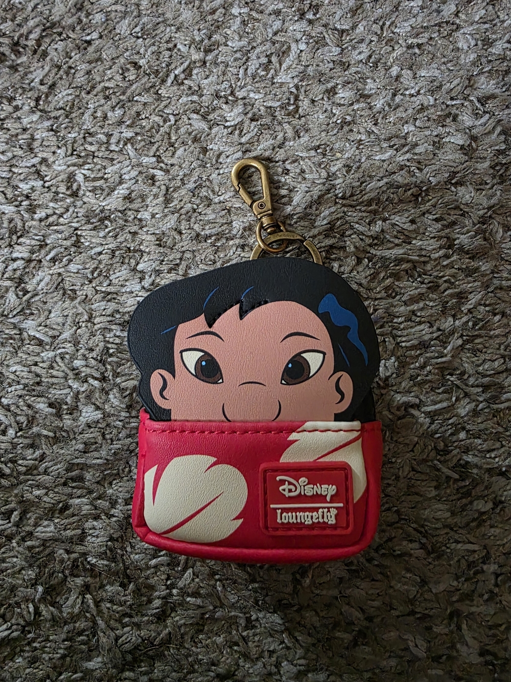 Loungefly Disney Lilo Coin Pouch Keychain - Red & Black